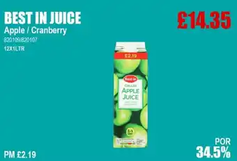Bestway BEST IN JUICE Apple / Cranberry offer