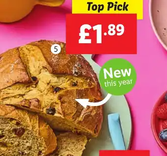 Lidl Giant Hot Cross Bun Loaf offer