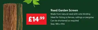 Lidl Reed Garden Screen offer