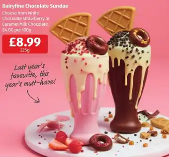 Aldi Dairyfine Chocolate Sundae offer
