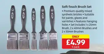 Aldi Soft-Touch Brush Set offer