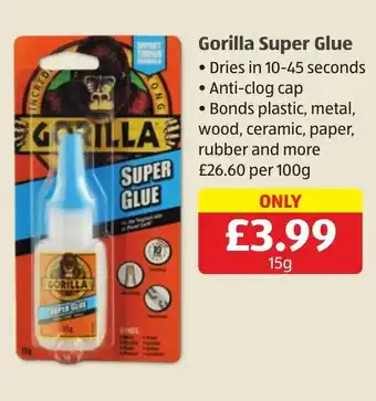 Aldi Gorilla Super Glue offer