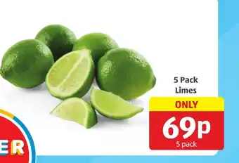 Aldi 5 Pack Limes offer