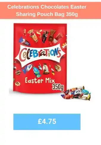 Sainsbury's Celebrations Chocolates Easter Sharing Pouch Bag 350g offer