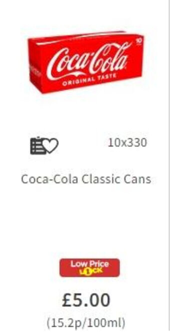 Asda Coca-Cola Classic Cans offer