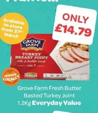 Spar Grove Farm Fresh Butter Basted Turkey Joint 1.2Kg offer