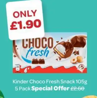 Spar Kinder Choco Fresh Snack 105g 5 Pack offer