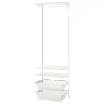 IKEA Boaxel Wardrobe combination, white, 62x40x201 cm offer