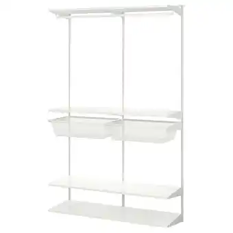 IKEA Boaxel Wardrobe combination, white, 125x40x201 cm offer