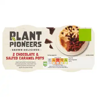 Sainsbury's Plant Pioneers Chocolate & Salted Caramel Pots 2x100g offer