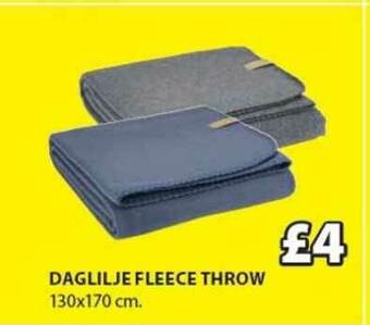 JYSK Daglilje Fleece Throw offer