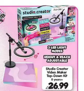 Toymaster Studio Creator Video Maker Top-down Kit offer