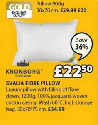 JYSK Svalia Fibre Pillow offer