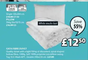 JYSK Gata Fibre Duvet offer