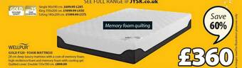JYSK Gold F120 - Foam Mattress offer