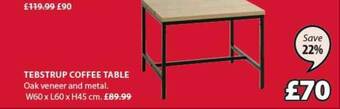 JYSK Tebstrup Coffee Table offer