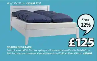 JYSK Nordby Bed Frame offer