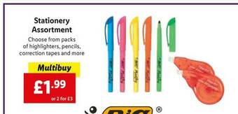 Lidl Stationery Assortment offer