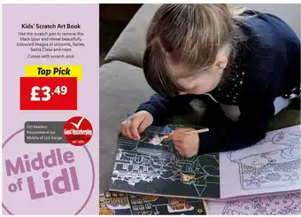 Lidl Kid's Scratch Art Book offer