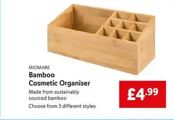 Lidl Miomare Bamboo Cosmetic Organiser offer