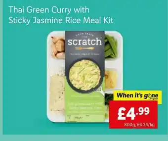 Lidl Thai Green Curry With Sticky Jasmine Rice Meal Kit offer