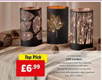 Lidl Livarno Home Led Lantern offer