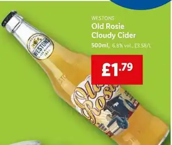 Lidl Westons Old Rosie Cloudy Cider offer