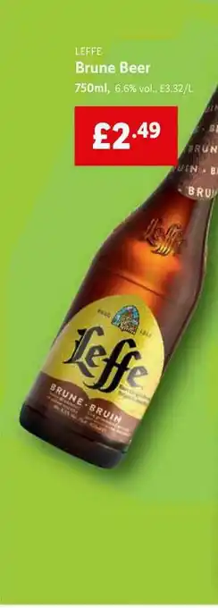 Lidl Leffe Brune Beer offer