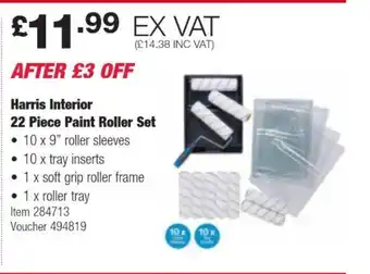 Costco Harris Interior 22 Piece Paint Roller Set offer