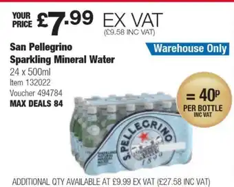 Costco San Pellegrino Sparkling Mineral Water offer