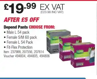 Costco Depend Pants offer