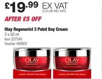 Costco Olay Regenerist 3 Point Day Cream offer