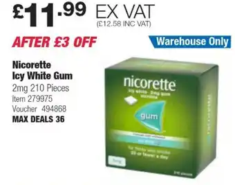 Costco Nicorette Icy White Gum offer