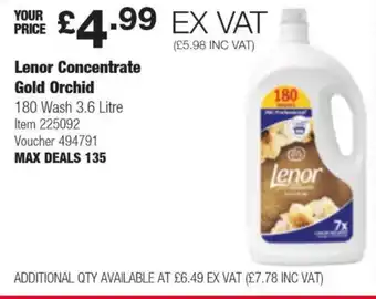 Costco Lenor Concentrate Gold Orchid offer