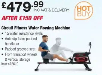 Costco Circuit Fitness Water Rowing Machine offer