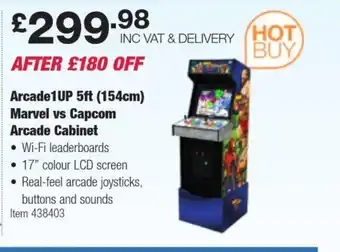 Costco Arcade1UP 5ft (154cm) Marvel vs Capcom Arcade Cabinet offer
