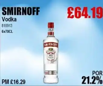 Bestway SMIRNOFF Vodka offer