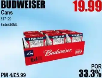 Bestway BUDWEISER Cans offer