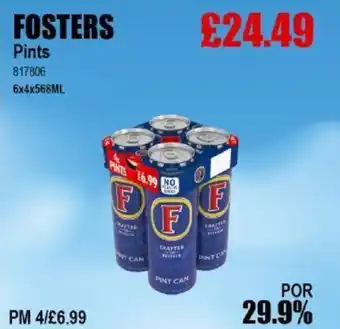 Bestway FOSTERS Pints offer