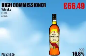 Bestway HIGH COMMISSIONER Whisky offer