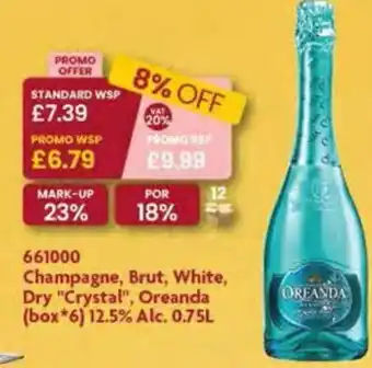 Monolith Champagne, Brut, White, Dry "Crystal", Oreanda (box*6) 12.5% Alc. 0.75L offer