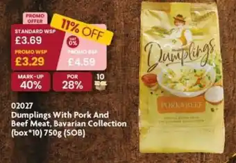 Monolith Dumplings With Pork And Beef Meat, Bavarian Collection (box*10) 750g (SOB) offer