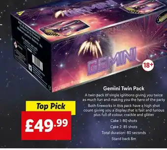 Lidl Gemini Twin Pack offer