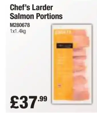 Booker Wholesale Chef's Larder Salmon Portions offer