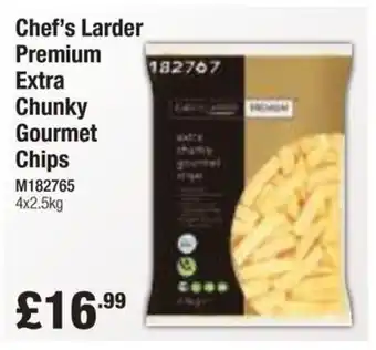 Booker Wholesale Chef's Larder Premium Extra Chunky Gourmet Chips offer