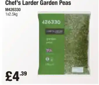 Booker Wholesale Chef's Larder Garden Peas offer