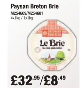 Booker Wholesale Paysan Breton Brie offer