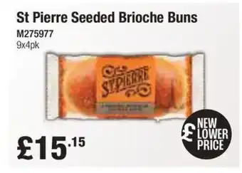 Booker Wholesale St Pierre Seeded Brioche Buns offer