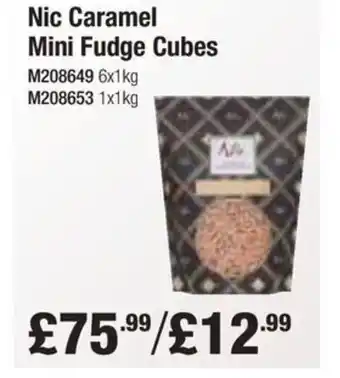 Booker Wholesale Nic Caramel Mini Fudge Cubes offer