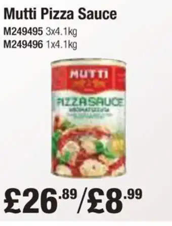 Booker Wholesale Mutti Pizza Sauce offer